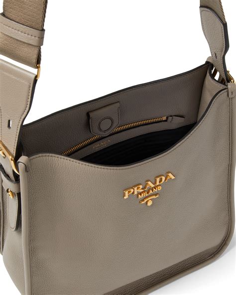 prada tan leather hobo|Prada hobo.